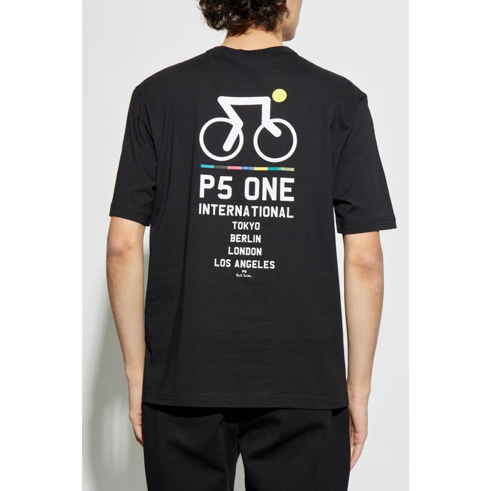 PS By Paul Smith Katoenen T-shirt met print Black Heren