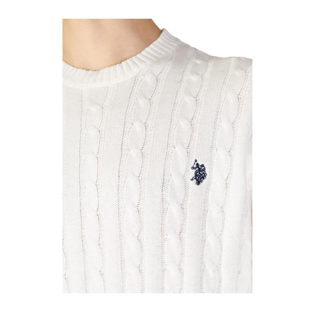U.s. Polo Assn. Katoen-Kasjmier Gebreide Trui White Heren