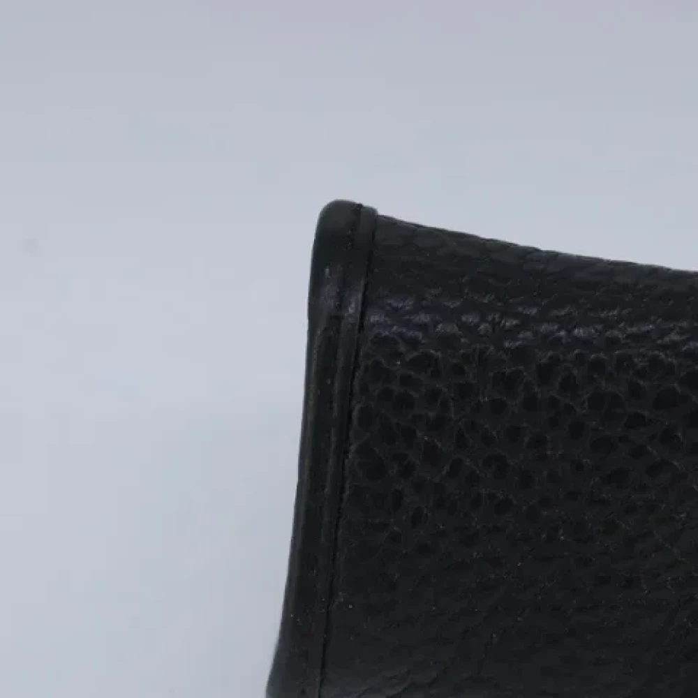 Dior Vintage Pre-owned Leather wallets Black Dames