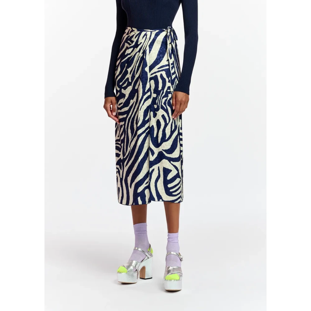 Essentiel Antwerp Midi Zebra Print Flavia Rok Multicolor Dames