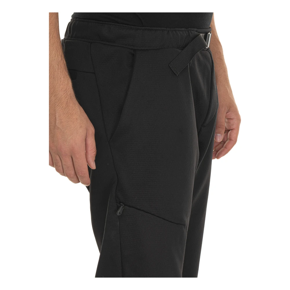 Boss Fleecebroek met elastische taille en zakken Black Heren