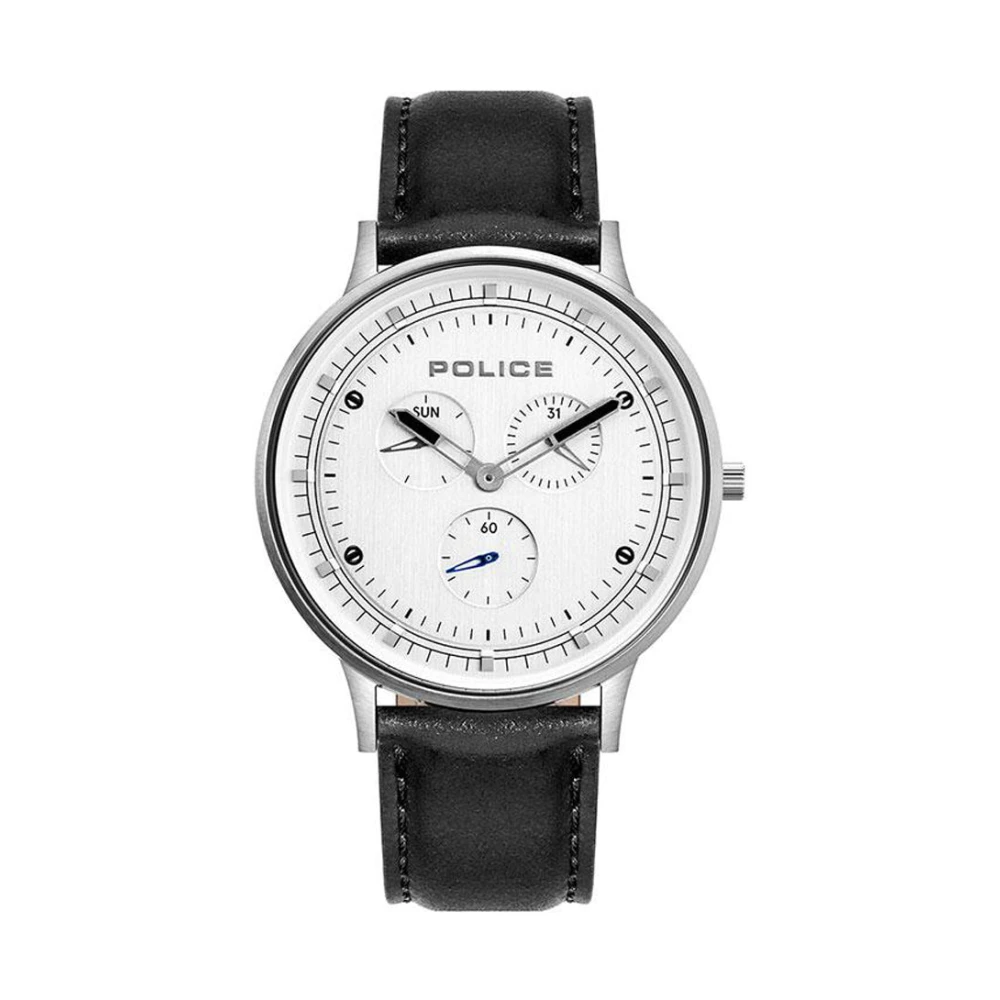 Police Men's Silver/Black Bracelet Watch Multifunction Berkeley Pl.15968js/01
