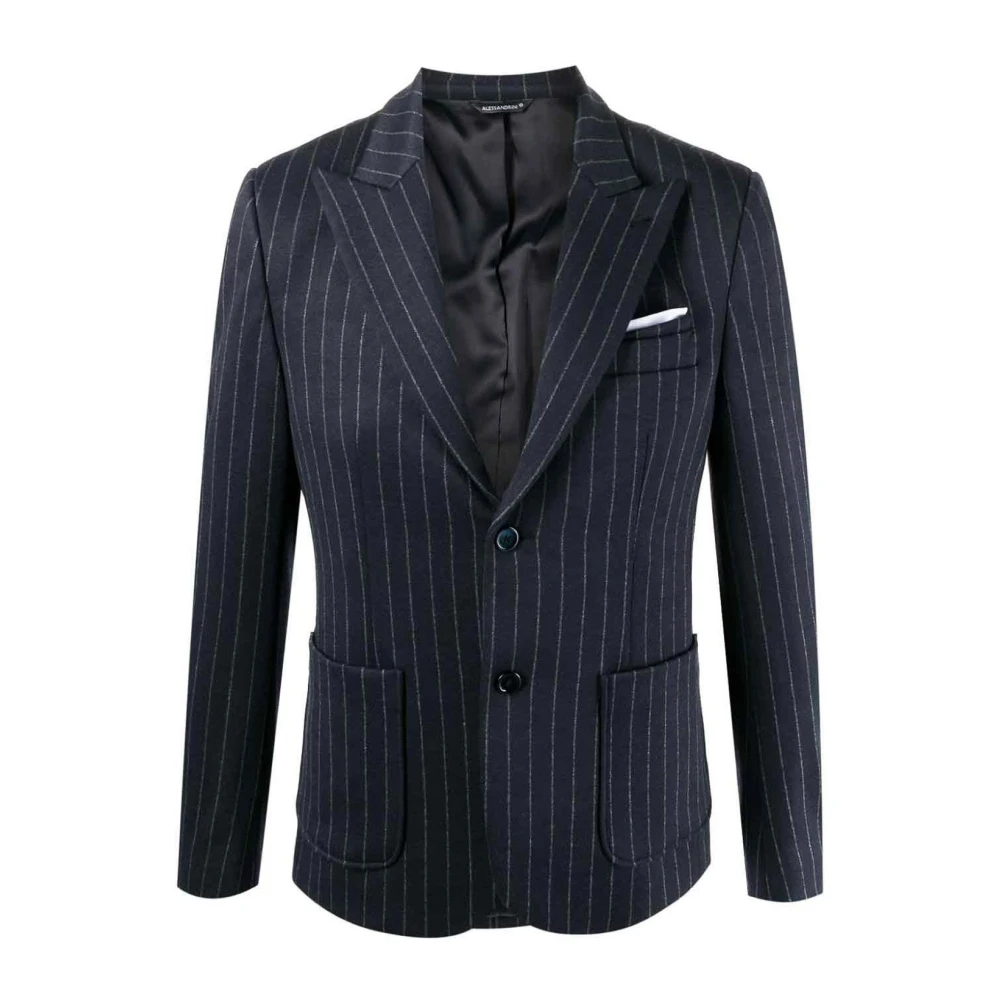 Daniele Alessandrini Blue Blazers, Male, S, Blazer