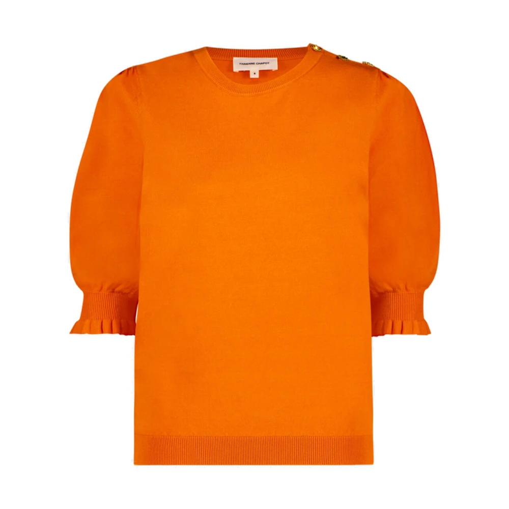 Fabienne Chapot Pullover korte mouw Clt-175-Pul-Ss24 Orange Dames