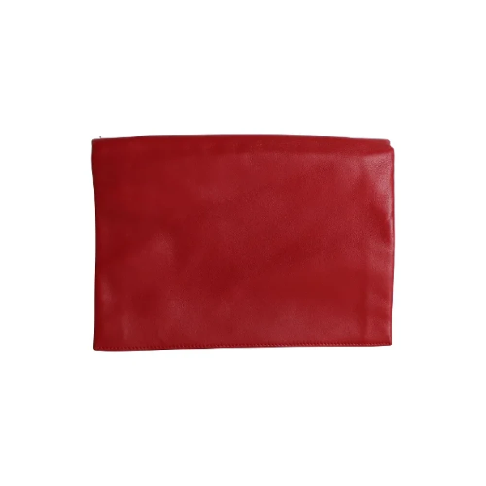 Celine Vintage Pre-owned Leather clutches Red Dames