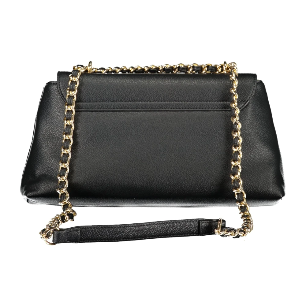 Valentino by Mario Valentino Zwarte Schoudertas met Kettingriem Black Dames