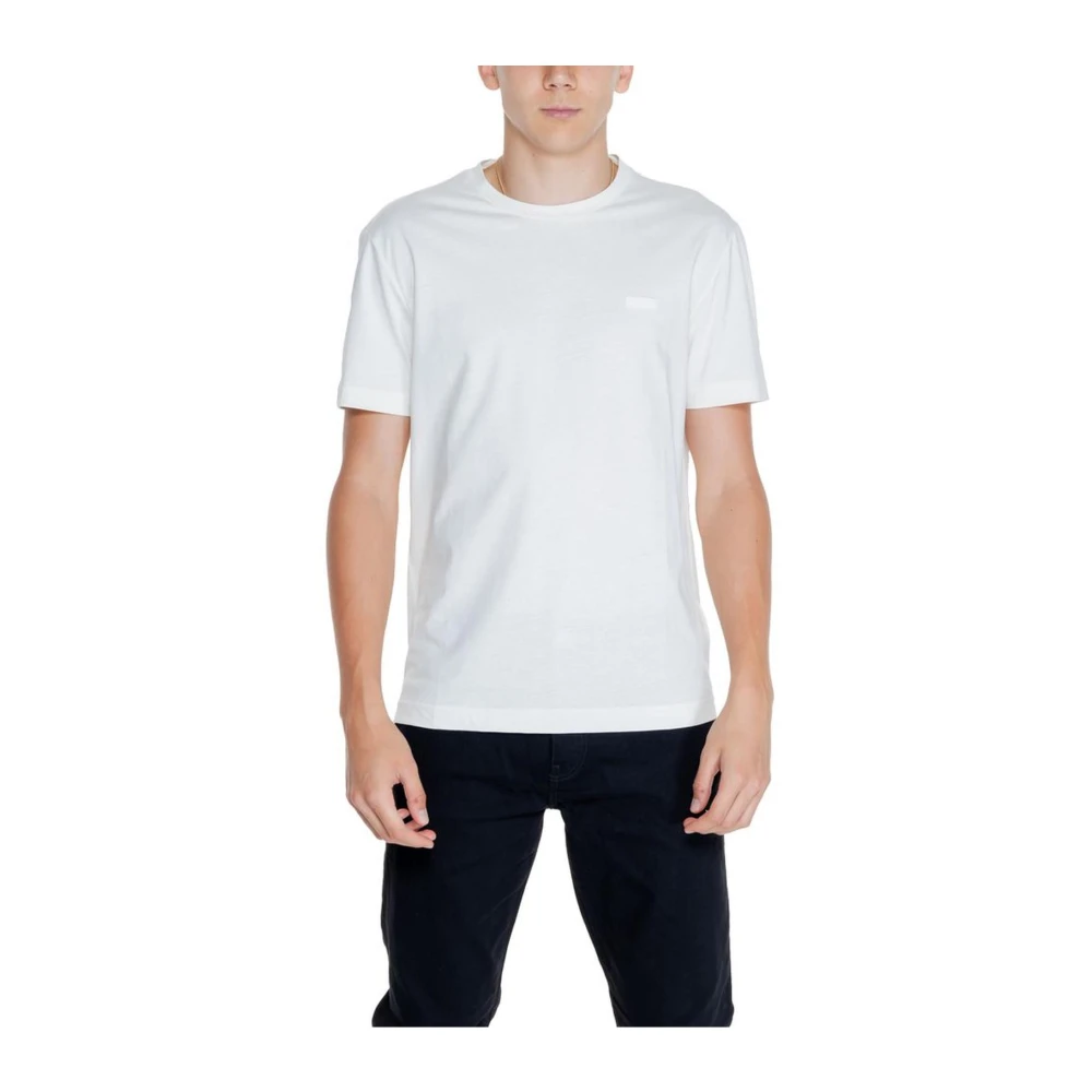 Calvin Klein Witte Katoenen Crew Neck T-Shirt White Heren