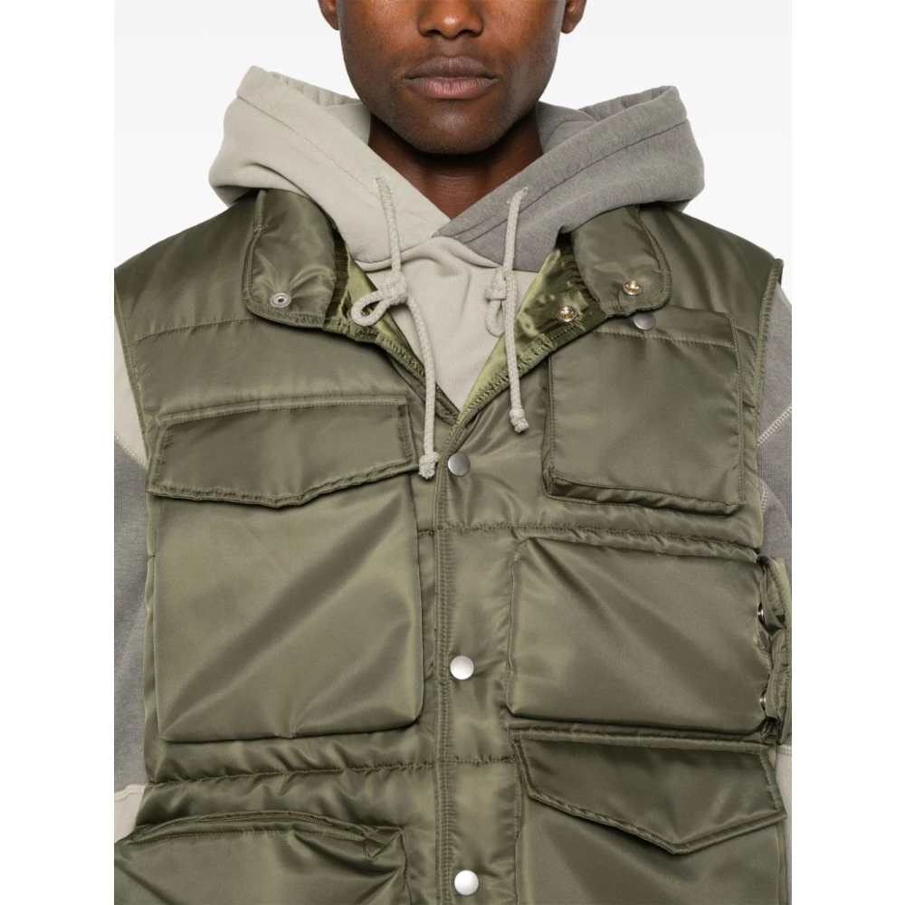 MM6 Maison Margiela Gewatteerd Cargo Vest Green Heren