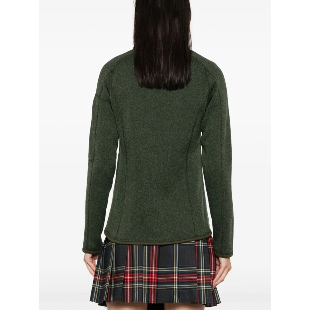 Patagonia Groene Sweaterjas met rits en logo Green Dames