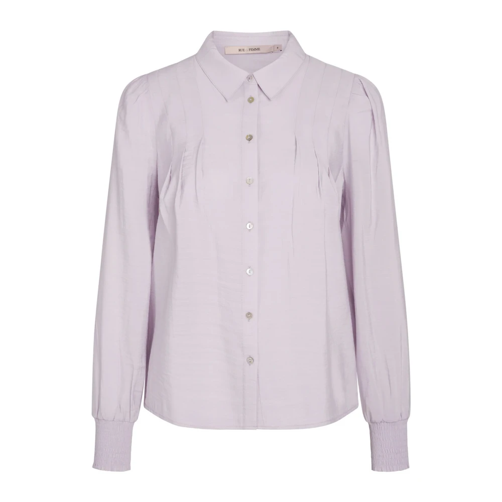 RUE de Femme Feminine Lila Shirt met Smock Details Purple Dames
