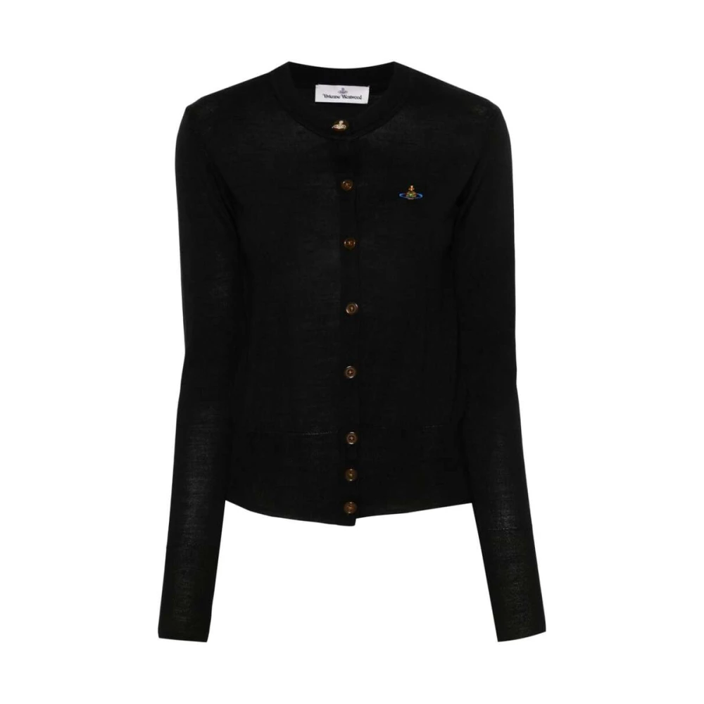 Vivienne Westwood Zwarte Merinowol Zijde Blend Sweater Black Dames