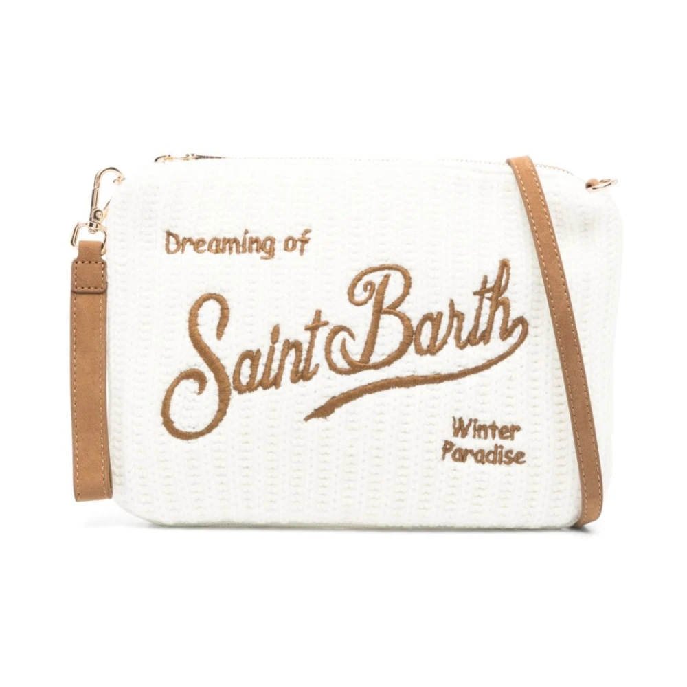 MC2 Saint Barth Gebreide Schoudertas Room Wit Beige Dames