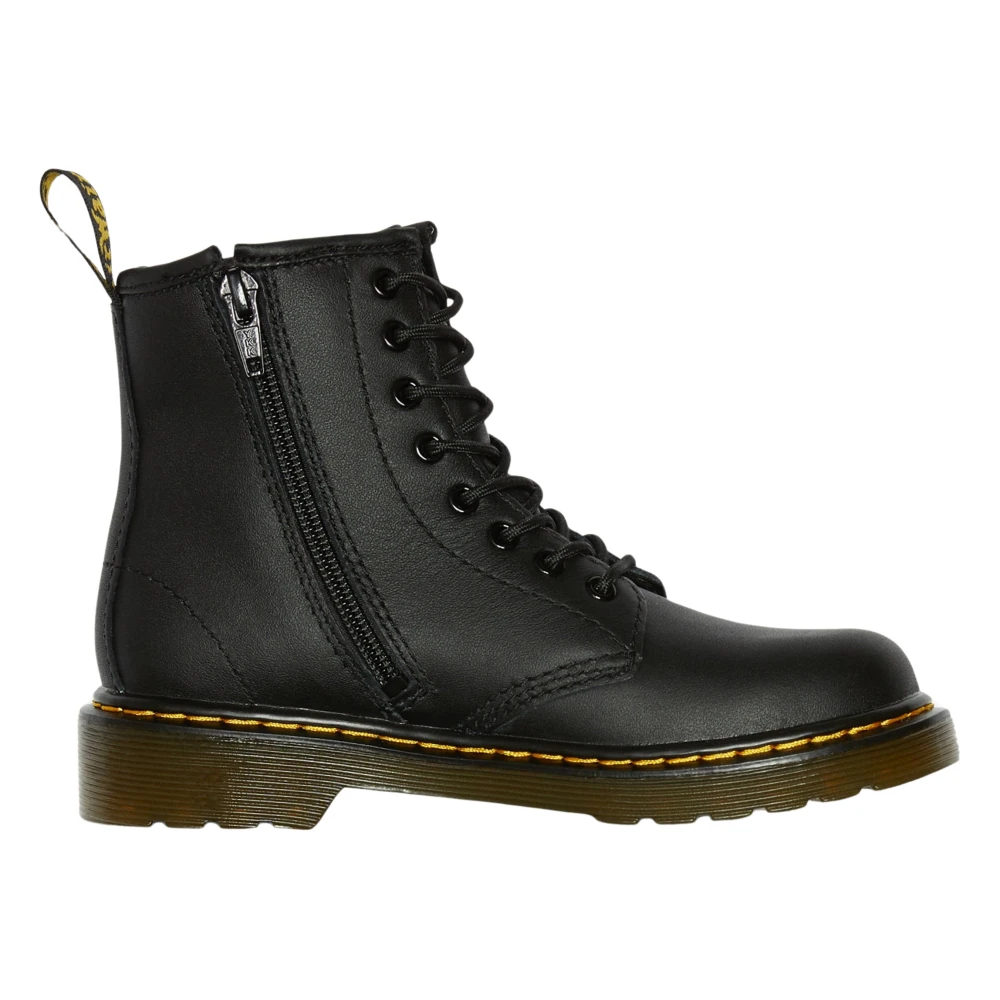 Dr. Martens Unisex Kids Black Kids Boots, 25 Eu, 1460 Softy T Leather Lace Up Boots