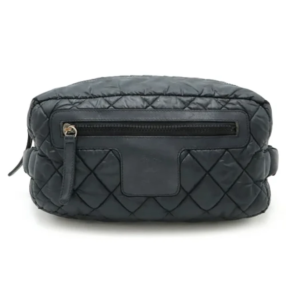 Chanel Vintage Pre-owned Nylon clutches Black Dames