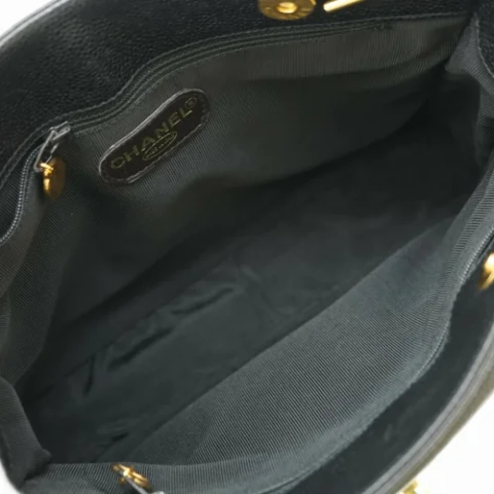 Chanel Vintage Pre-owned Leather shoppers Black Dames