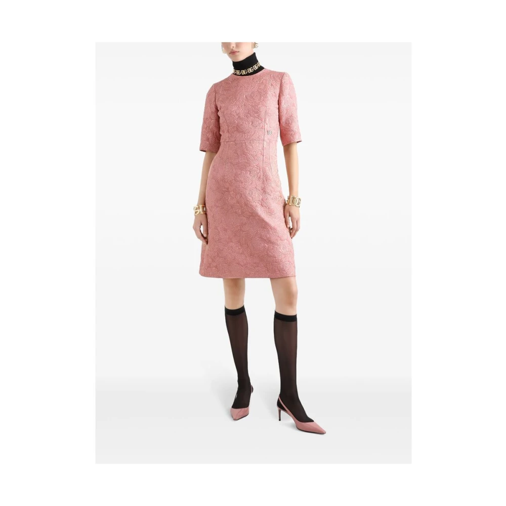 Dolce & Gabbana Roze Elegant Jurk Pink Dames