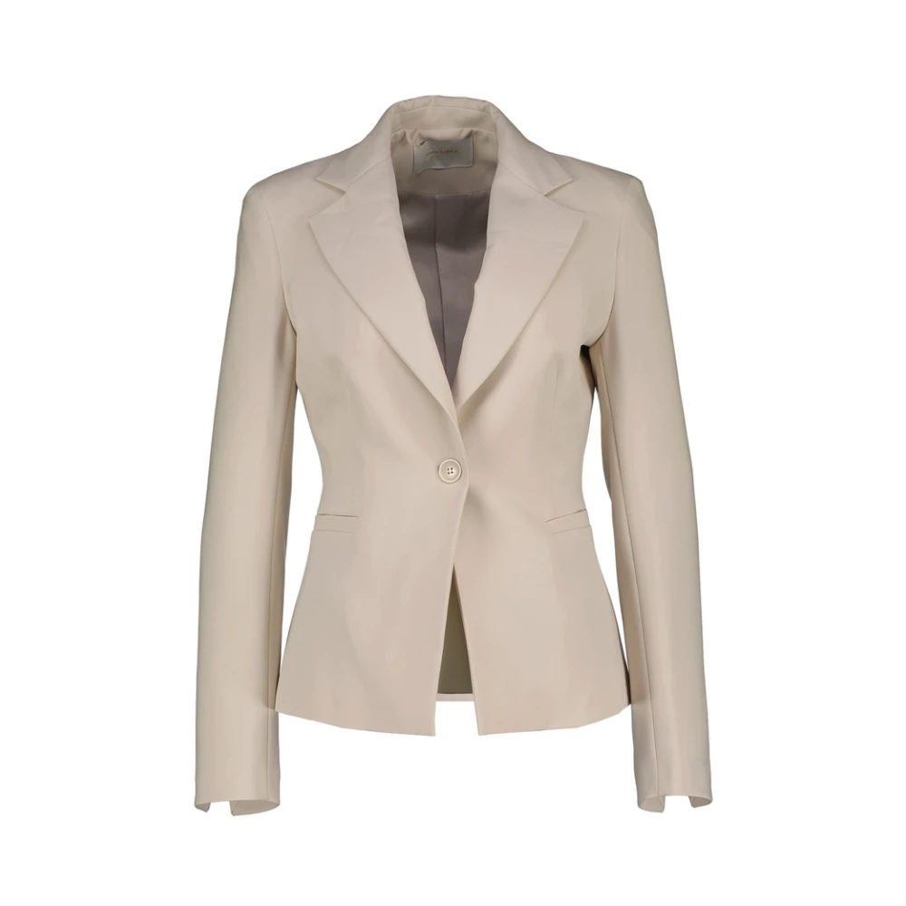 Amélie & Amélie Stijlvol Beige Blazer Beige Dames