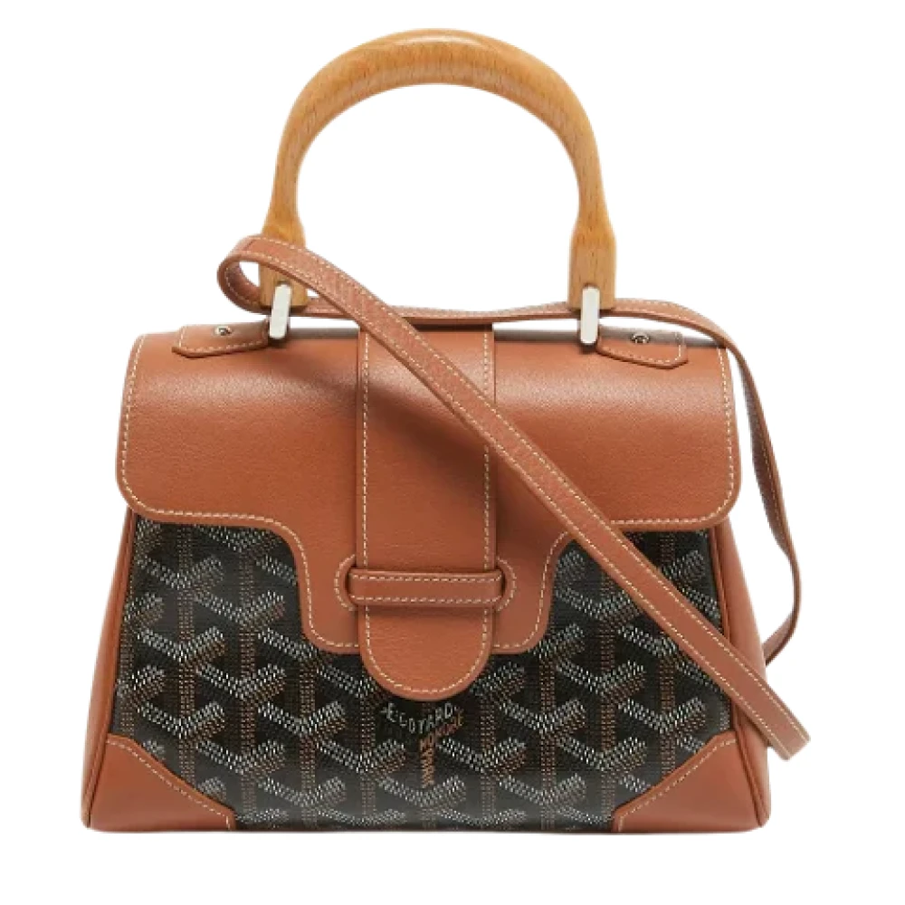 Goyard Vintage Pre-owned Leather handbags Brown Dames