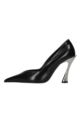 95mm spetsiga pumps med skulpterad klack