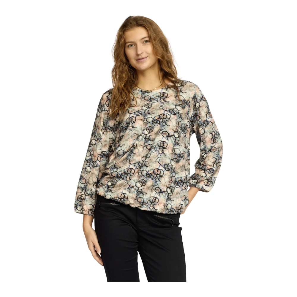 2-Biz Circle Mix Blouse met lange mouwen Multicolor Dames