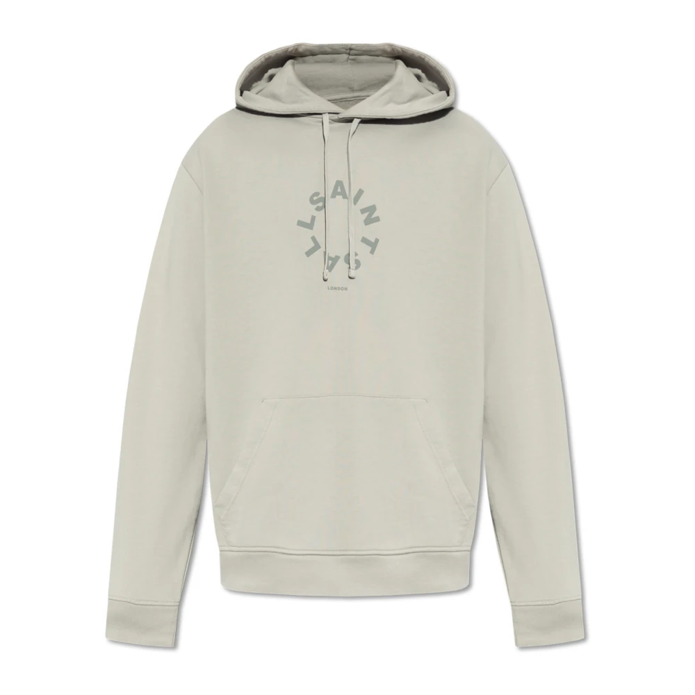 AllSaints Tierra Hoodie Gray Heren