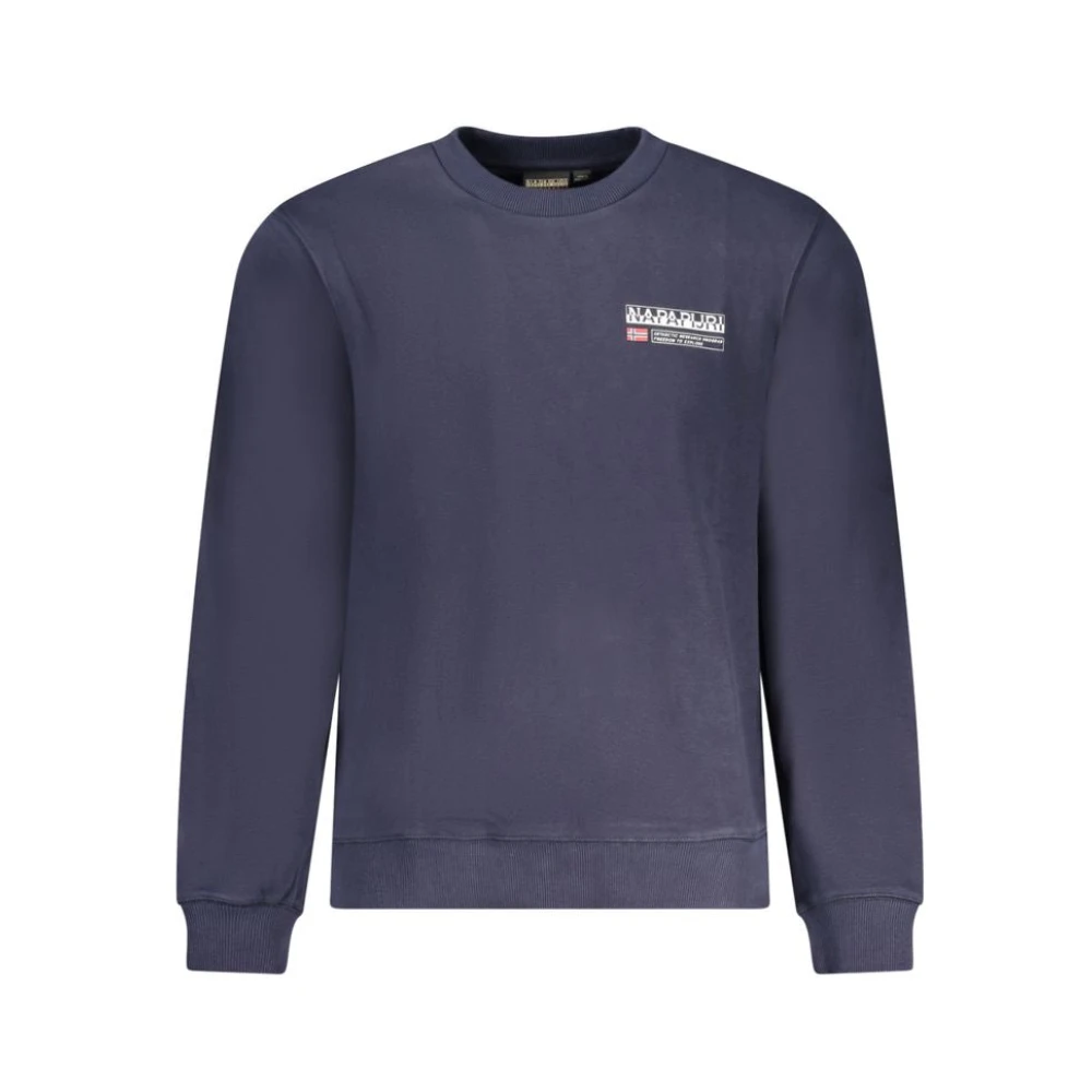 Napapijri Men's Blue Cotton Jumper - Sweatshirts - 2XL - Sweatshirts & Hoodies