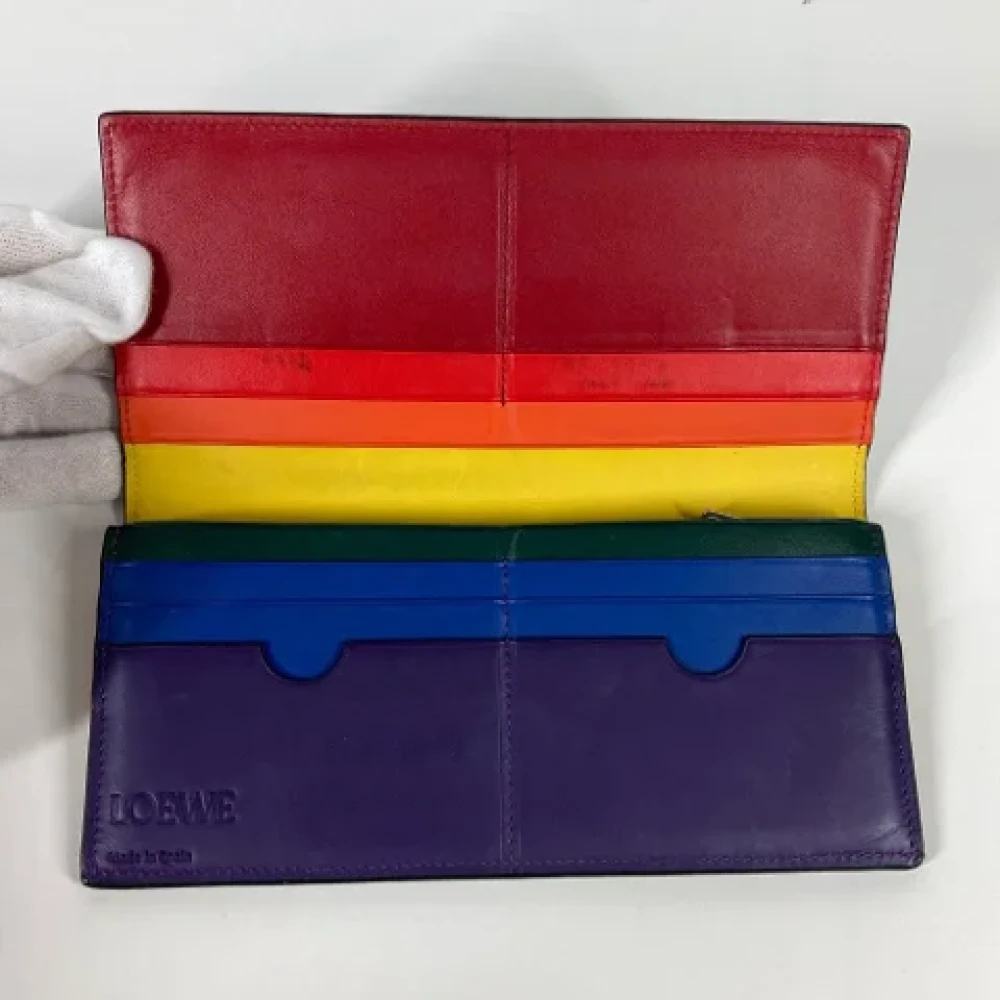 Loewe Pre-owned Leather wallets Black Dames