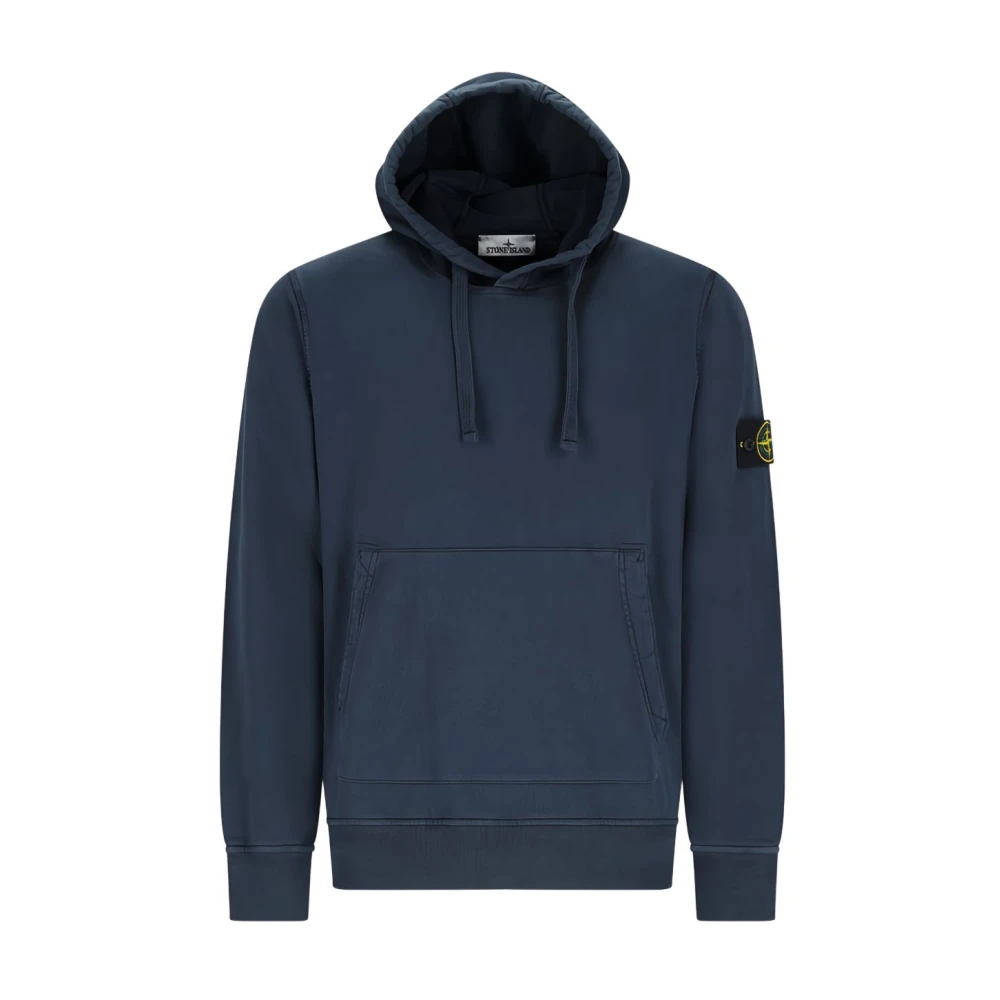 Stone Island Blue Hoodies, Male, S, Hoodie