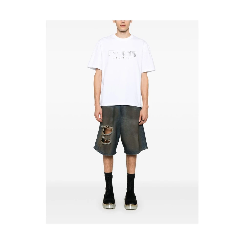 Martine Rose Witte Ronde Hals Korte Mouwen T-shirt White Heren