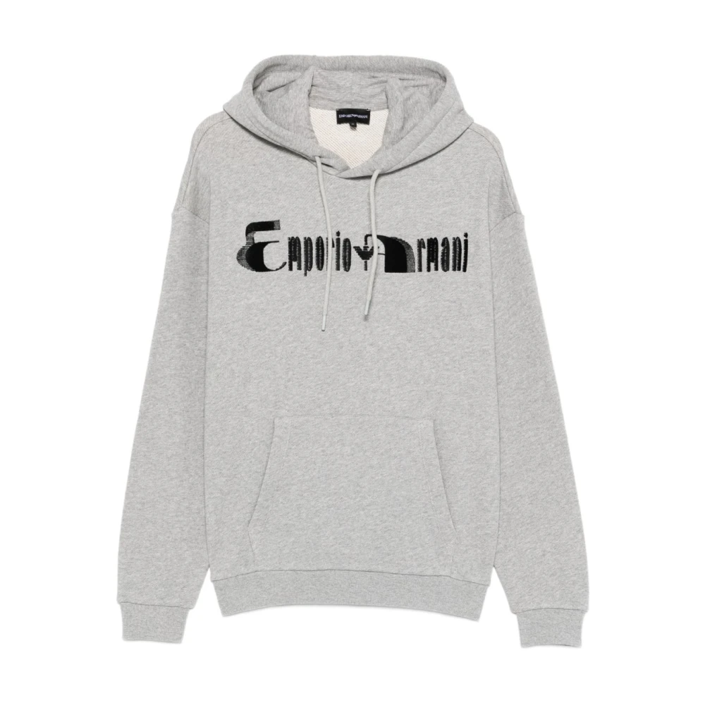 Emporio Armani Men's Gray Pouch Pocket Hoodie - Hoodies - L - Sweatshirts & Hoodies