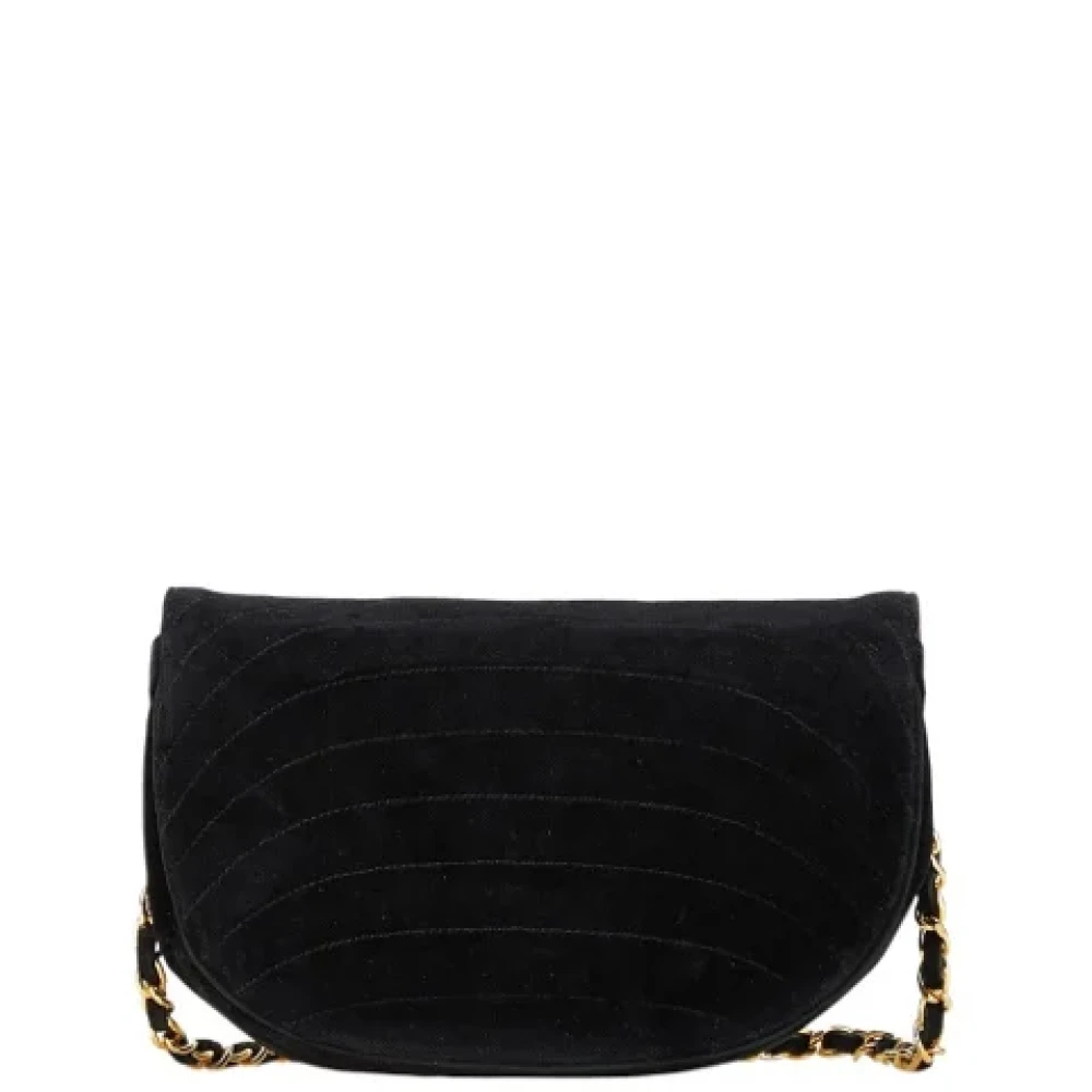 Chanel Vintage Pre-owned Suede chanel-bags Black Dames