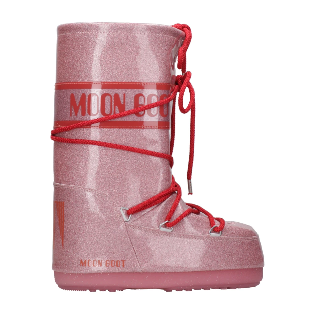 Moon Boot Glitter Vattentäta Vinterstövlar Rosa Pink, Pojke