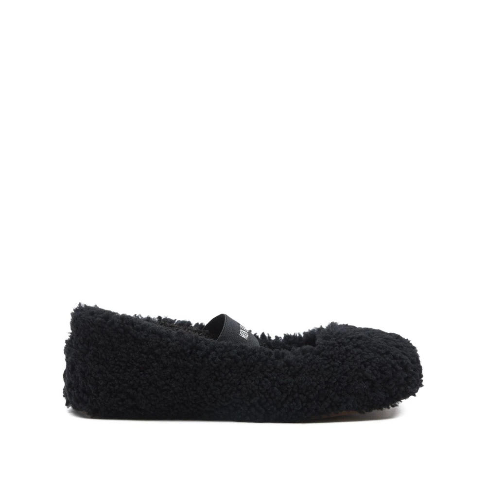 Moon Boot Black Shearling Ballerina - Female - Ballerina Shoes - 8 Uk - Shoes