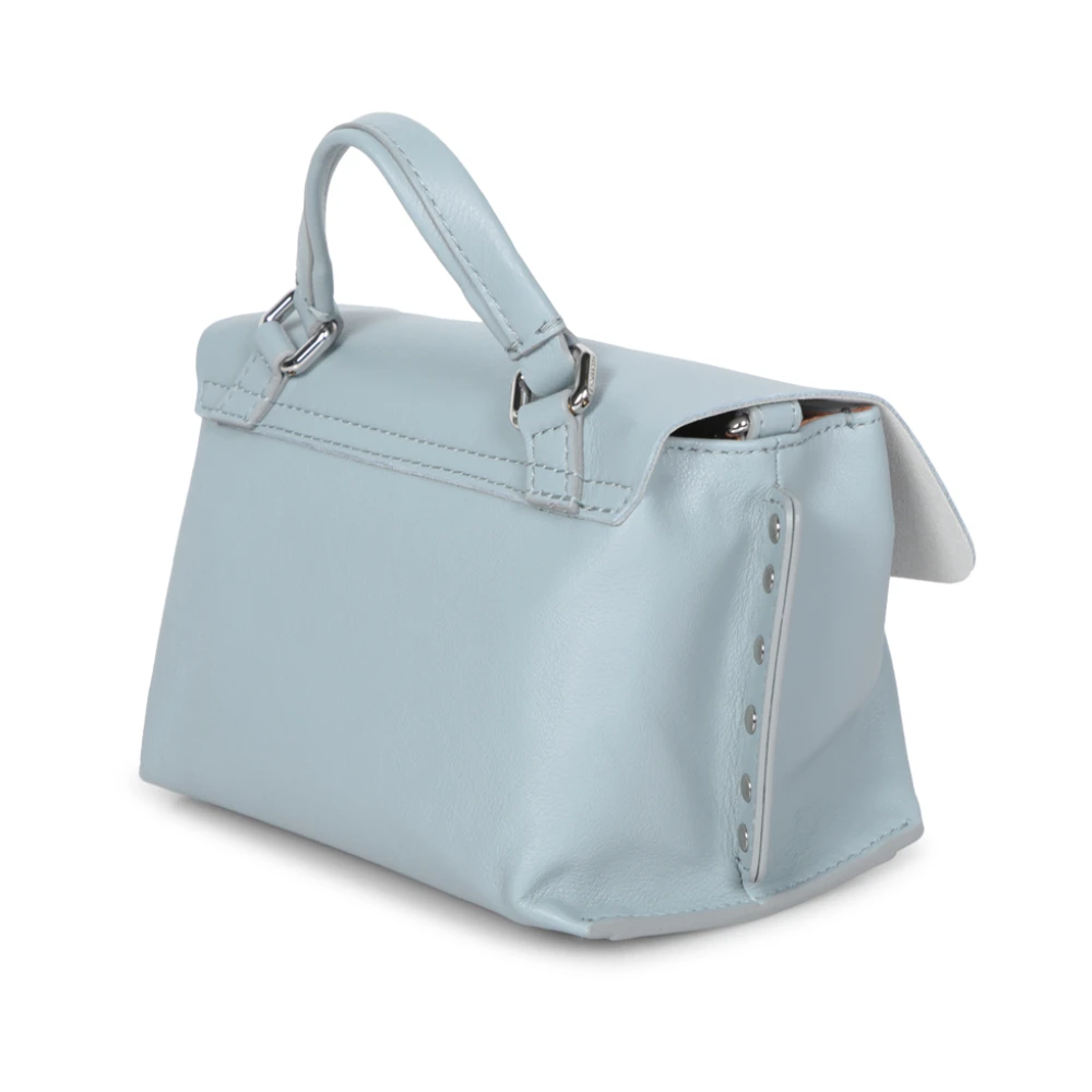 Zanellato Blauwe Leren Flap Tas Blue Dames