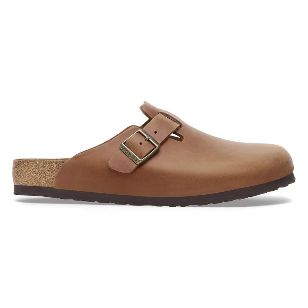 Birkenstock Men's Brown Boston Leather Oiled Sandals
