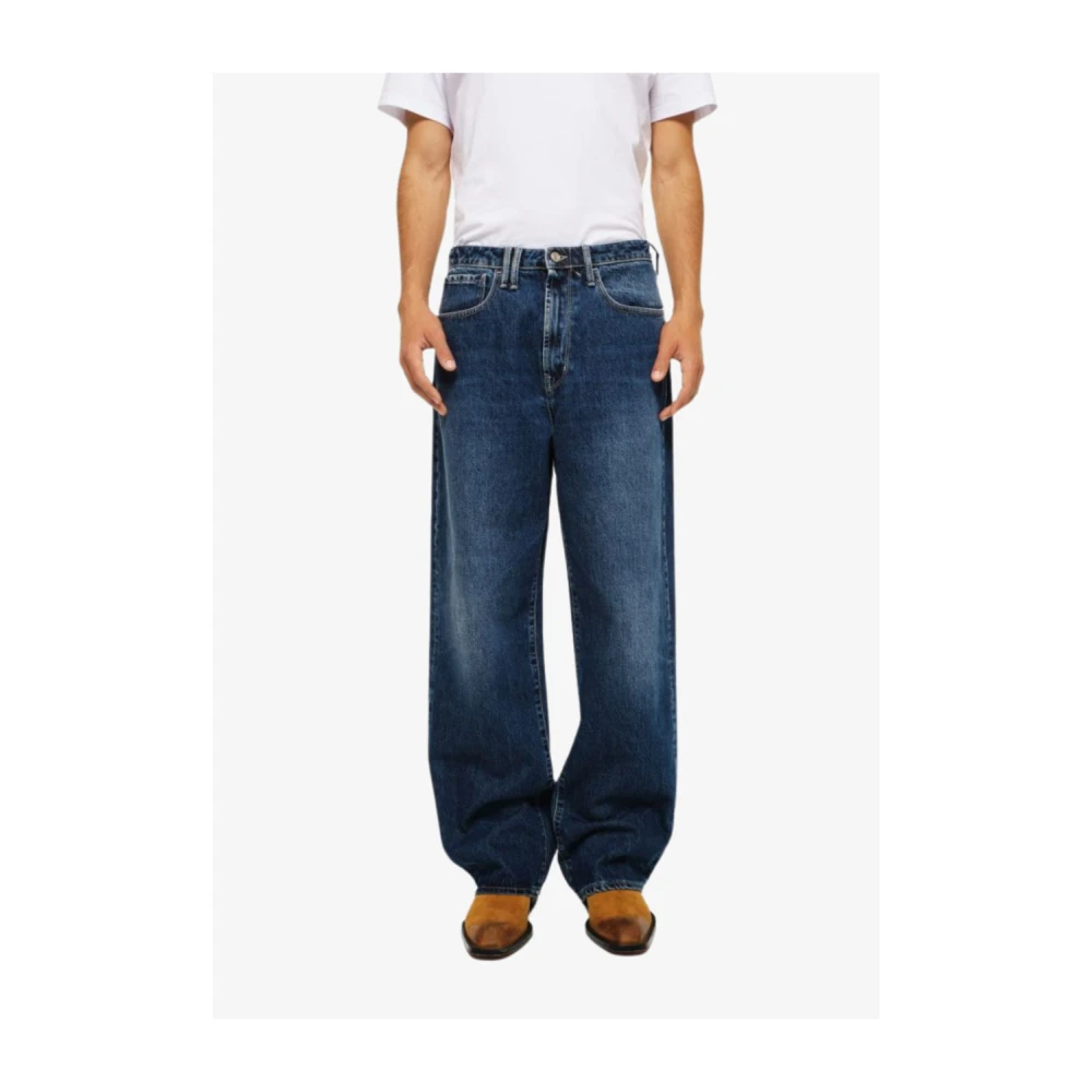 Cycle Super Wide Leg Denim Jeans Blue Heren