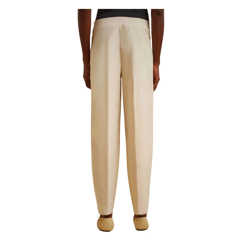 Liviana Conti Beige Broek Slim Fit Viscose Beige Dames