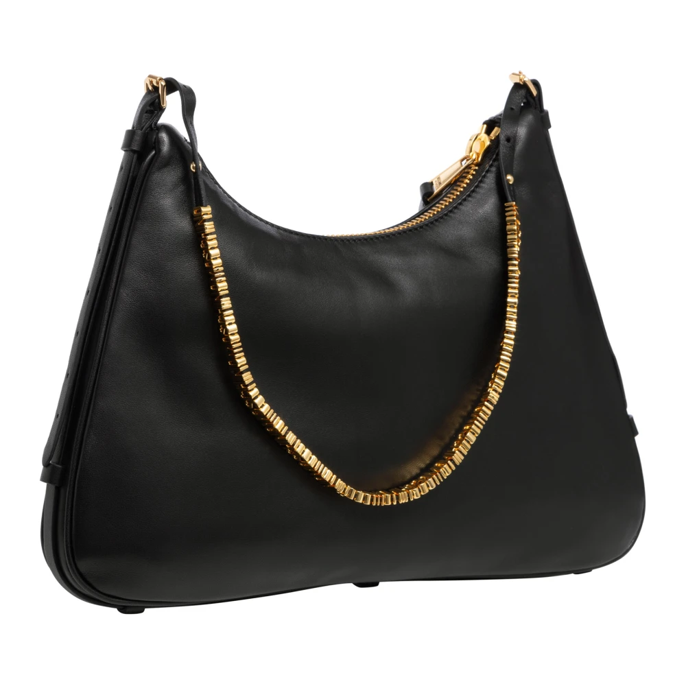 Moschino Stijlvolle Lettering Hobo Tas Black Dames