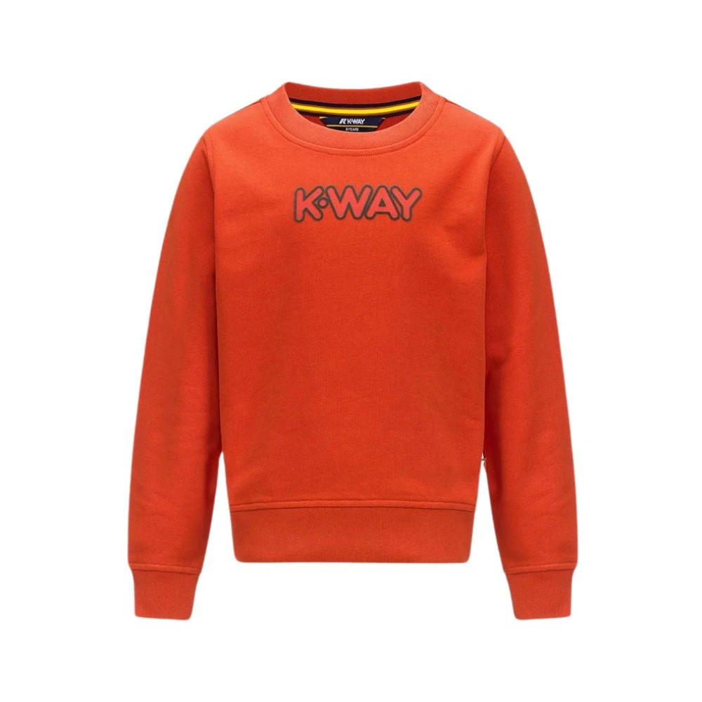 K-Way Långärmad Logo Sweatshirt Orange, Pojke