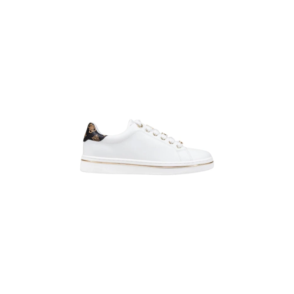 Guess Witte vetersneakers van polyurethaan Dames Schoenen