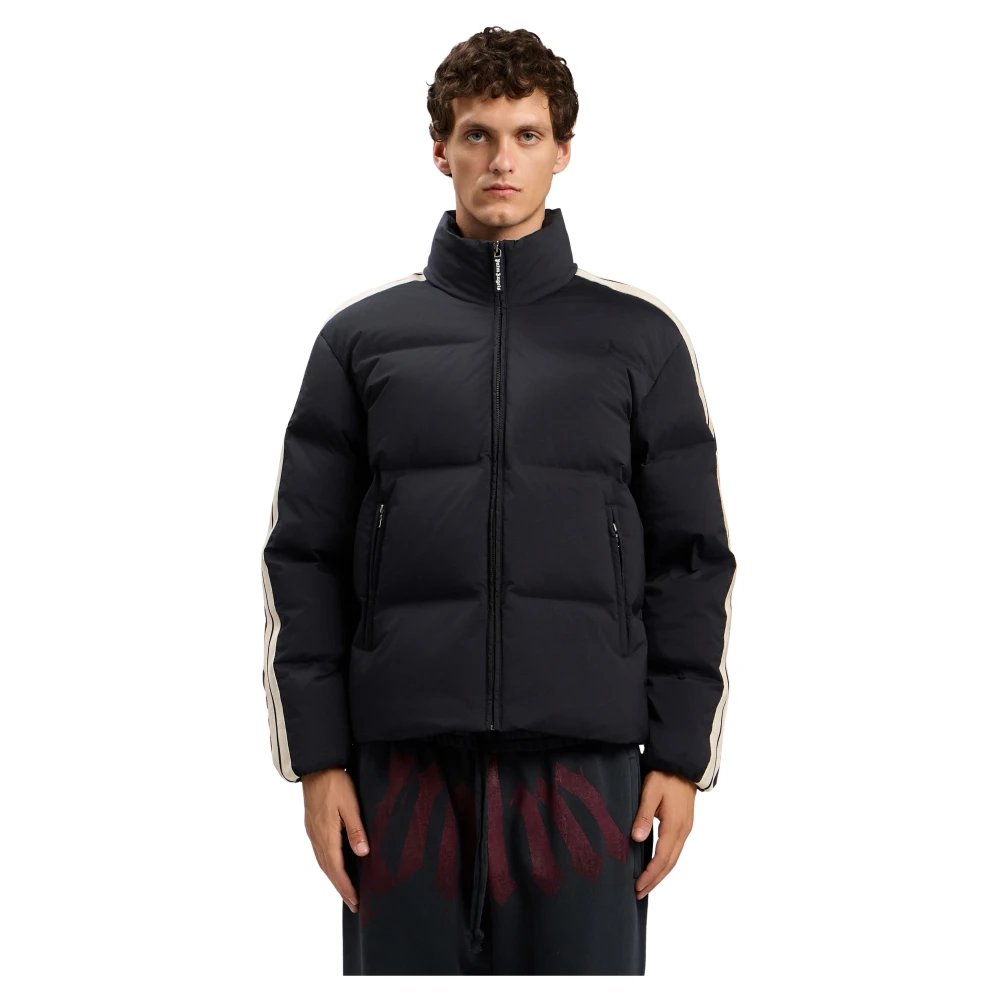 Palm Angels Men's Black Winter Jackets, L, Classic Logo Track Down Jacket