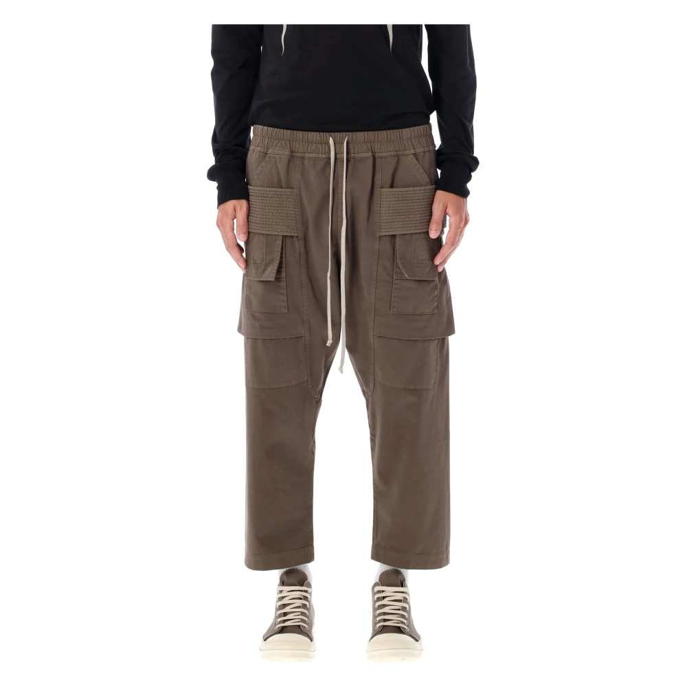 Rick Owens Cargo Broek Stof Aw24 Brown Heren