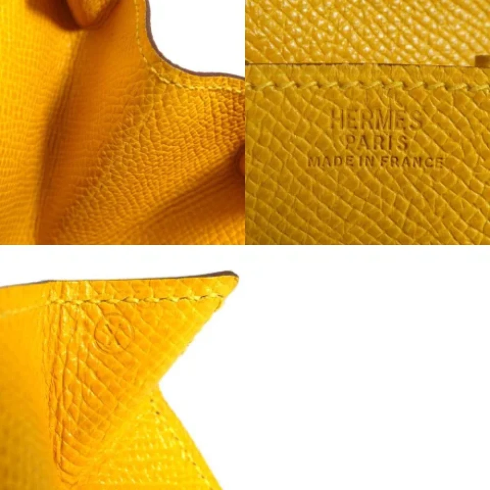 Hermès Vintage Pre-owned Leather wallets Yellow Dames