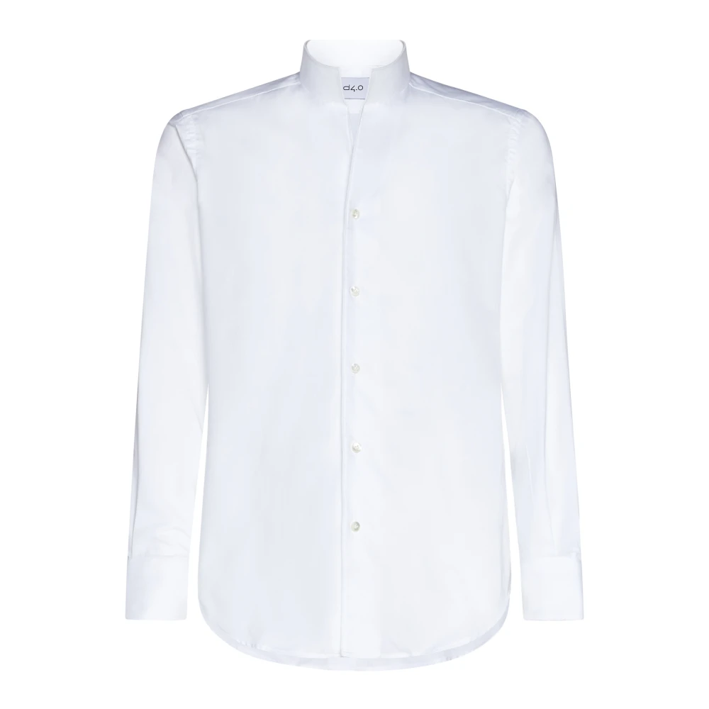 D4.0 Witte Katoenen Poplin Overhemd White Heren