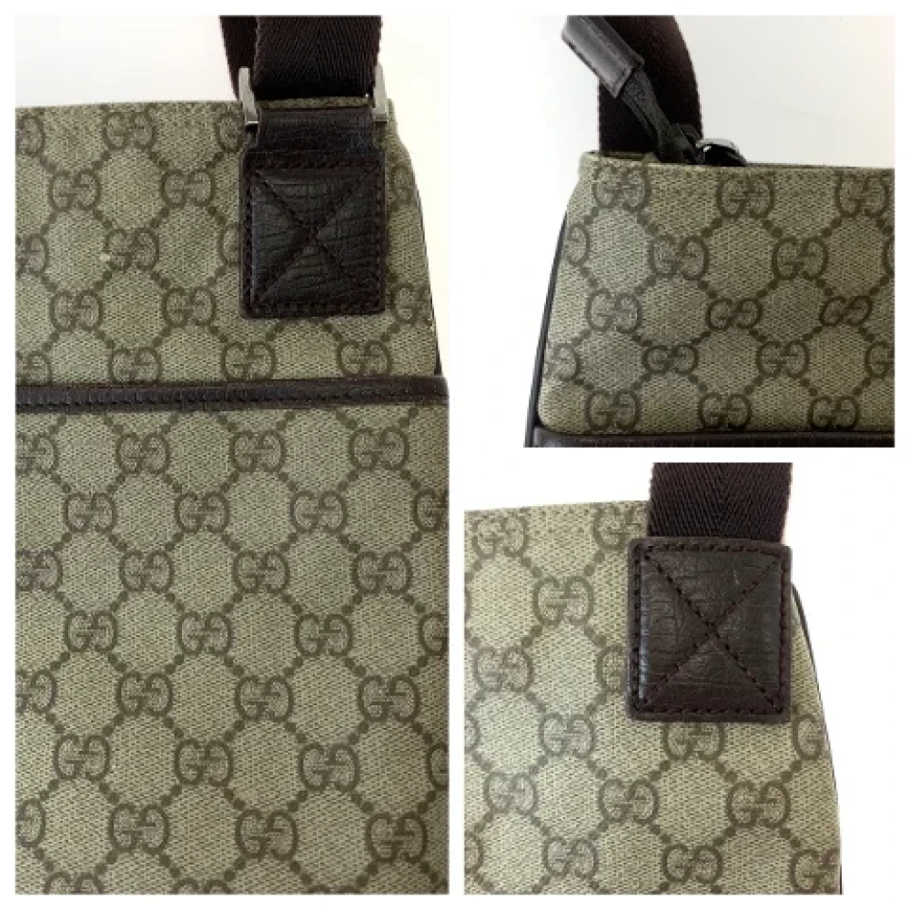 Gucci Vintage Pre-owned Canvas gucci-bags Beige Heren
