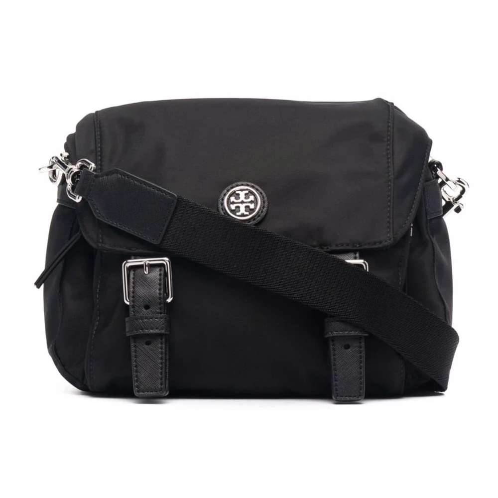 TORY BURCH Kleine Nylon Messenger Tas Black Dames