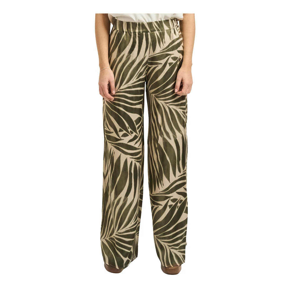Pennyblack Women's Multicolor Wide Trousers, M, Wide Fluid Twill Trousers