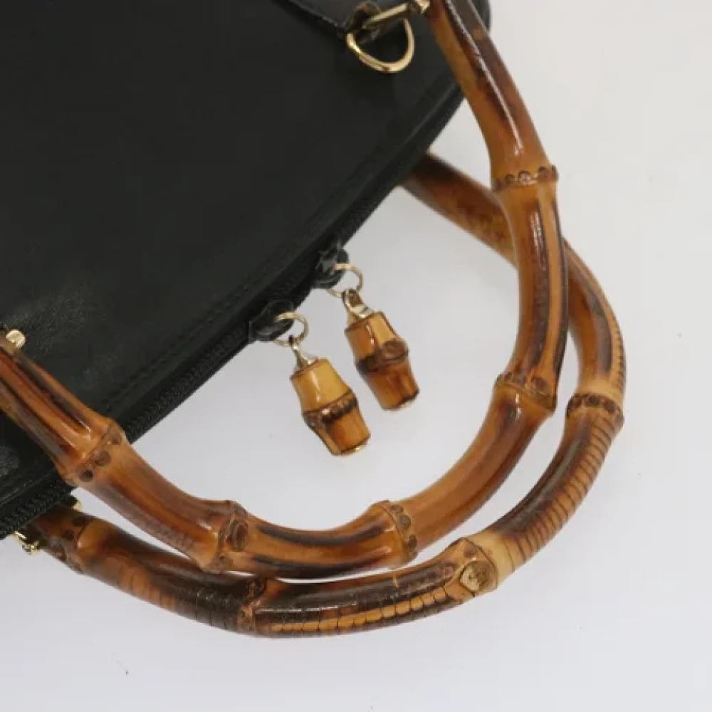 Gucci Vintage Pre-owned Leather handbags Black Dames