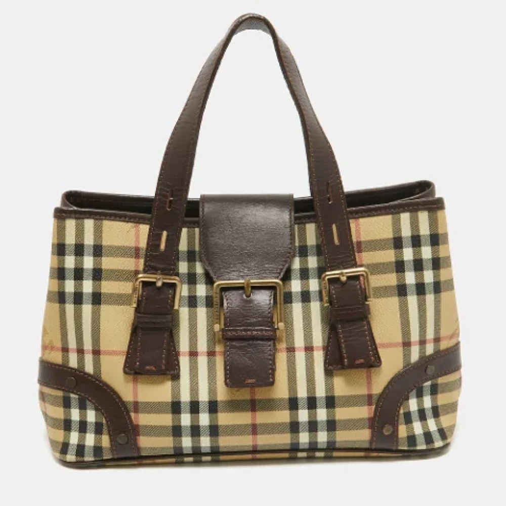 Burberry Vintage Pre-owned Leather totes Brown Dames