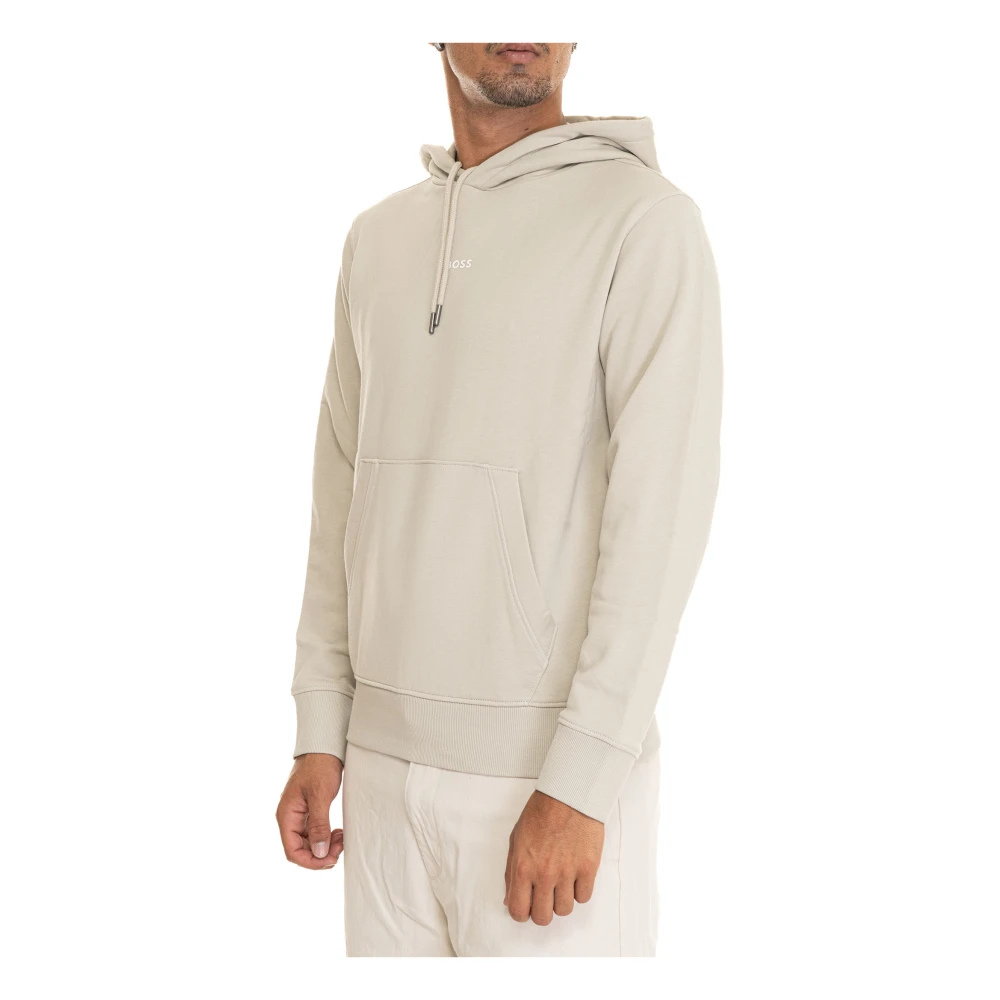 Boss Casual Crewneck Sweatshirt Beige Heren